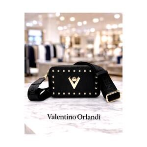 Valentino Orlandi Camera Bag Crossbody Adjustable Black